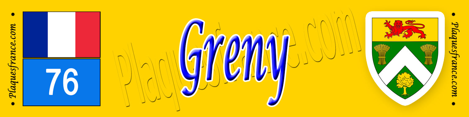 Greny (76) – Plaque héraldique de collection