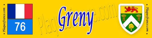 Greny (76) – Plaque héraldique de collection