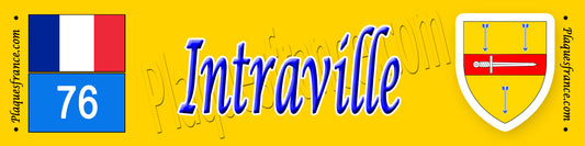 Intraville (76) – Plaque héraldique de collection
