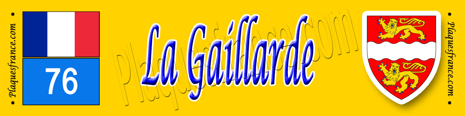 La Gaillarde, Seine Maritime (76) – Plaque héraldique 10x40 de collection