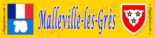 Malleville-les-Grès, Seine Maritime (76) – Plaque héraldique 10x40 de collection