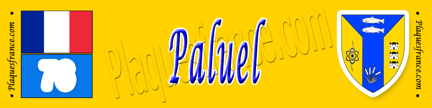 Paluel, Seine Maritime (76) – Plaque héraldique 10x40 de collection