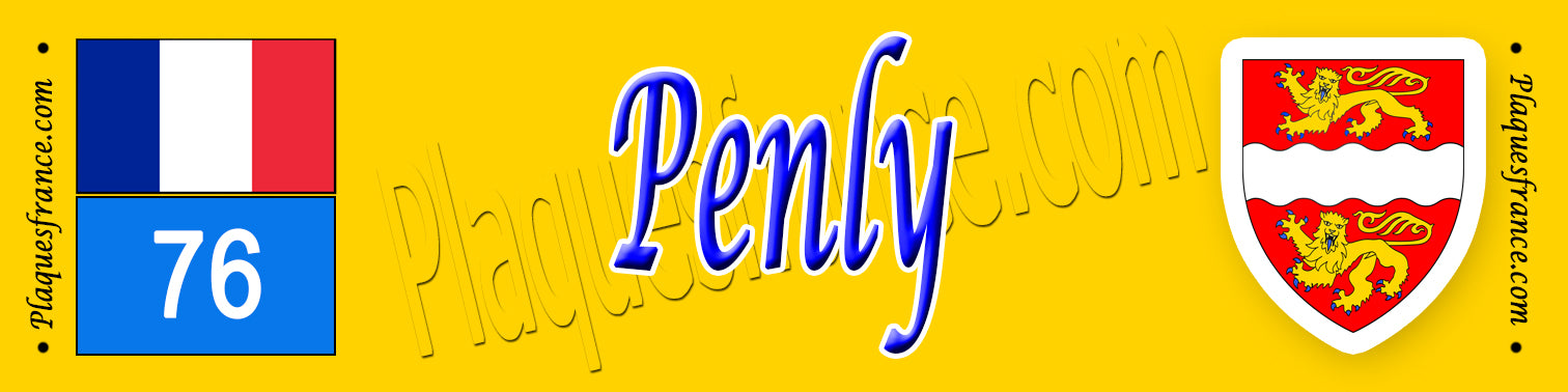 Penly (76) – Plaque héraldique de collection