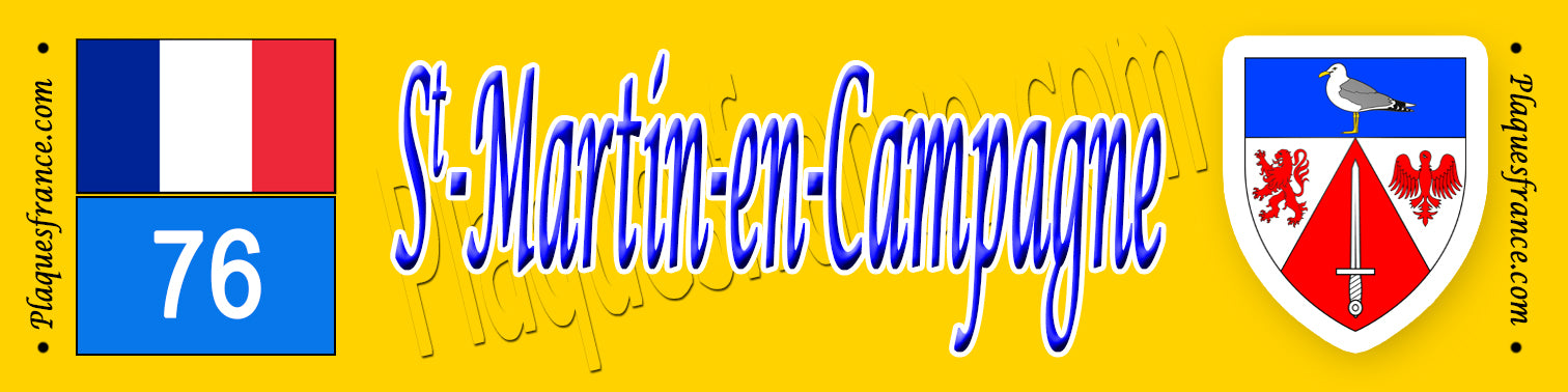 Saint-Martin-en-Campagne (76) – Plaque héraldique de collection