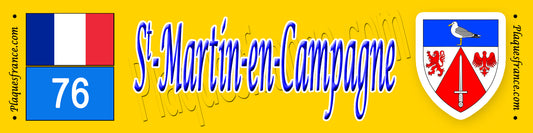 Saint-Martin-en-Campagne (76) – Plaque héraldique de collection