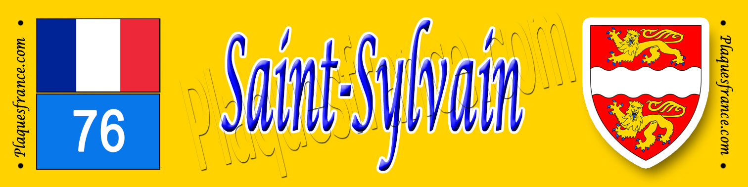 Saint-Sylvain, Seine Maritime (76) – Plaque héraldique 10x40 de collection