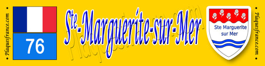 Sainte-Marguerite-sur-Mer (76) – Plaque héraldique 10x40 de collection
