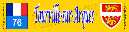 Tourville-sur-Arques (76) – Plaque héraldique 10x40 de collection
