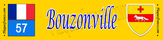 Plaque métal décorative 10x40 cm jaune Bouzonville, 57