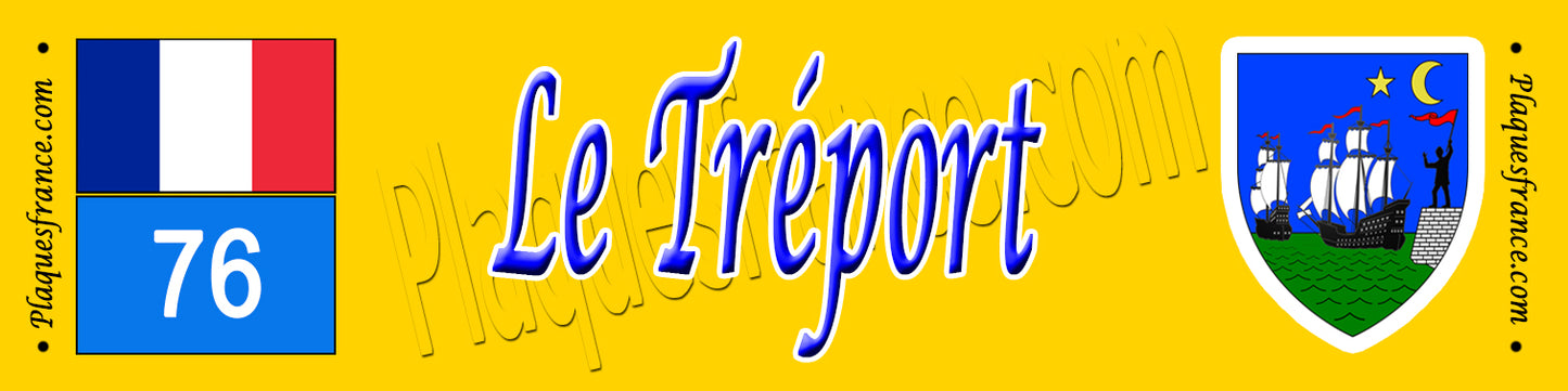 Le Tréport (76) – Plaque héraldique 10x40 de collection