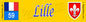 Plaque métal décorative 10x40 cm jaune Lille 59