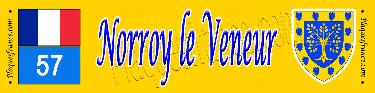 Plaque métal décorative 10 x 40 Norroy le Veneur 57