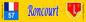 Plaque métal décorative 10 x 40 cm Roncourt, canton de  Rombas, Moselle 57