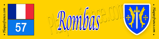 Plaque métal décorative 10x40 cm jaune Rombas 57