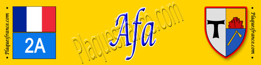 Plaque métal décorative 10 x 40 cm jaune Afa
