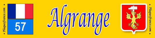 Plaque métal décorative 10x40 cm jaune Algrange 57