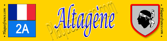 Plaque métal décorative 10 x 40 cm jaune Altagène