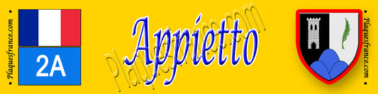 Plaque métal décorative 10 x 40 cm jaune Appietto