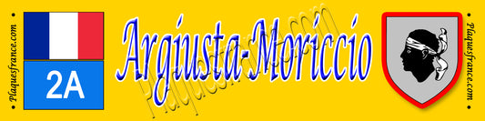 Plaque métal décorative 10 x 40 cm jaune Argiusta Moriccio