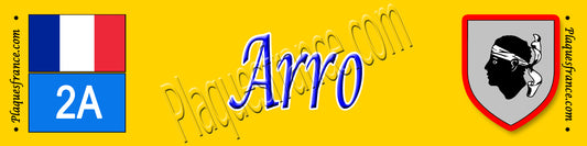 Plaque métal décorative 10 x 40 cm jaune Arro
