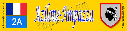 Plaque métal décorative 10 x 40 cm jaune Azilone Ampazza