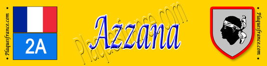 Plaque métal décorative 10 x 40 cm jaune Azilone Azzana