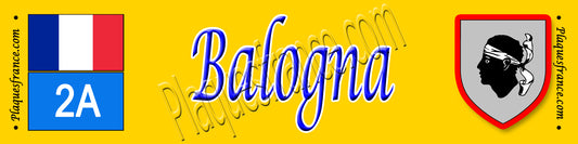 Plaque métal décorative 10 x 40 cm jaune Azilone Balogna