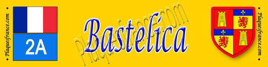 Plaque métal décorative 10 x 40 cm jaune Azilone Bastelica