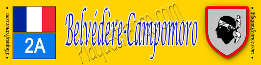 Plaque métal décorative 10 x 40 cm jaune  Belvédère Campomoro