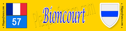 Plaque métal décorative 10 40 cm Bioncourt 57