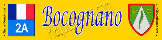 Plaque métal décorative 10 x 40 cm jaune  Bocognano