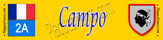 Plaque métal décorative 10 x 40 cm jaune Campo