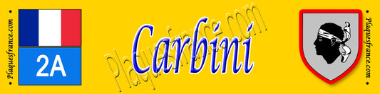 Plaque métal décorative 10 x 40 cm jaune Carbini