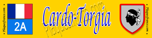 Plaque métal décorative 10 x 40 cm jaune Cardo Torgia