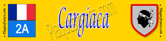 Plaque métal décorative 10 x 40 cm jaune Cargiaca