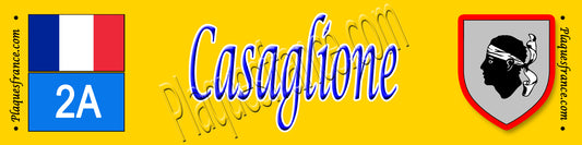 Plaque métal décorative 10 x 40 cm jaune Casaglione