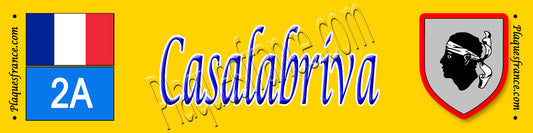 Plaque métal décorative 10 x 40 cm jaune Casala Briva