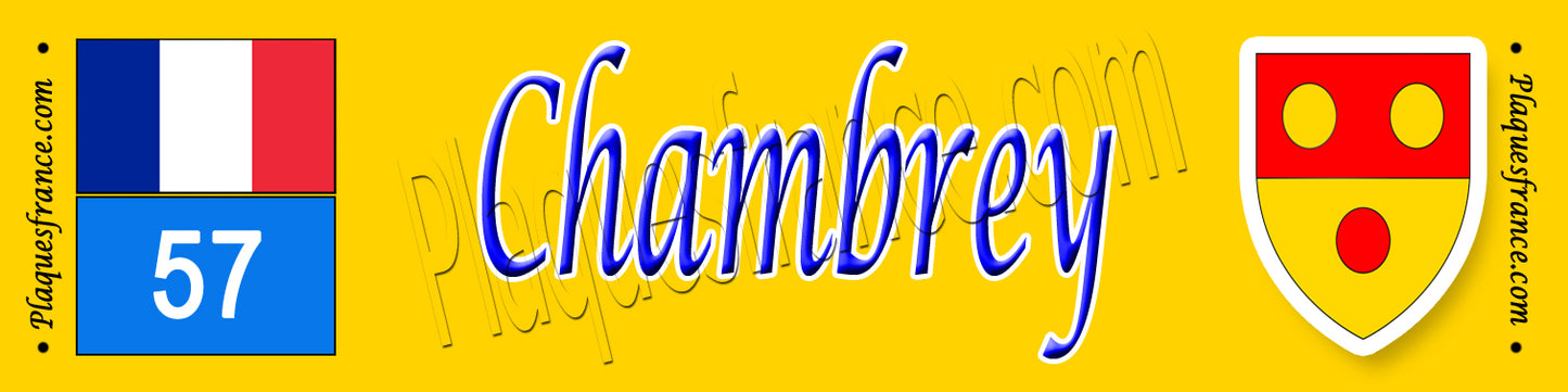 Plaques métal décorative 10 x 40 cm Chambrey 57