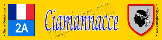 Plaque métal décorative 10 x 40 cm jaune Ciamannacce