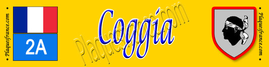 Plaque métal décorative 10 x 40 cm jaune Coggia