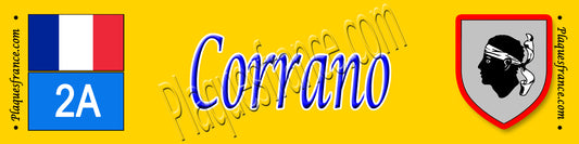 Plaque métal décorative 10 x 40 cm jaune Corrano