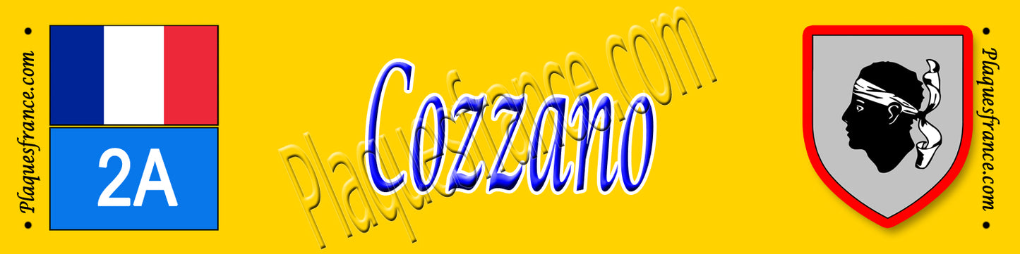 Plaque métal décorative 10 x 40 cm jaune Cozzano