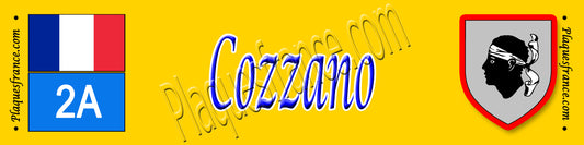 Plaque métal décorative 10 x 40 cm jaune Cozzano