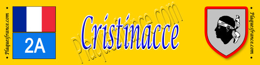Plaque métal décorative 10 x 40 cm jaune Cristinacce