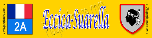 Plaque métal décorative 10 x 40 cm jaune Eccica Suarella