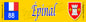 Plaque métal décorative 10 x40 cm fond jaune Épinal 88