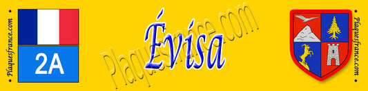 Plaque métal décorative 10 x 40 cm jaune Évisa