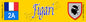 Plaque métal décorative 10 x 40 cm jaune Figari