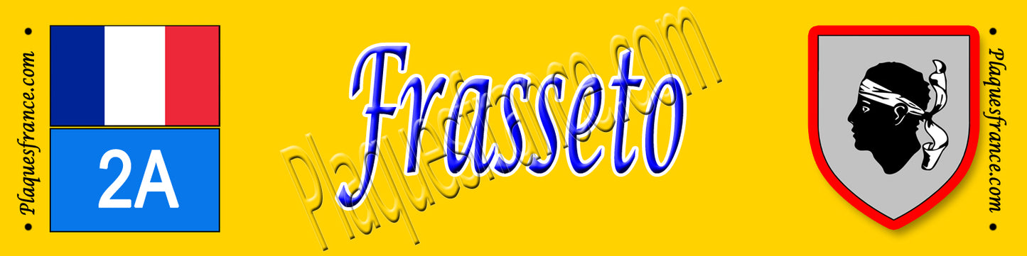 Plaque métal décorative 10 x 40 cm jaune Frasseto
