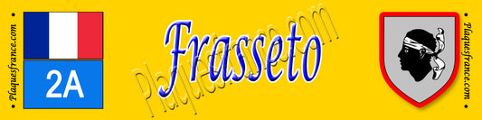Plaque métal décorative 10 x 40 cm jaune Frasseto